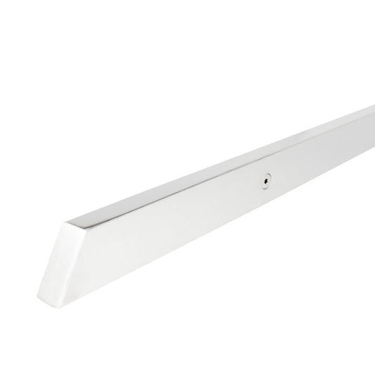 Rectangular handrail in white painted steel, section 40x20