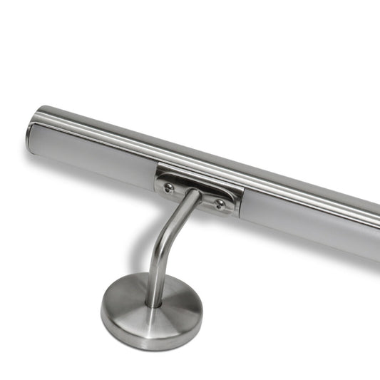 Stainless steel handrail with LED provision, ROUND model