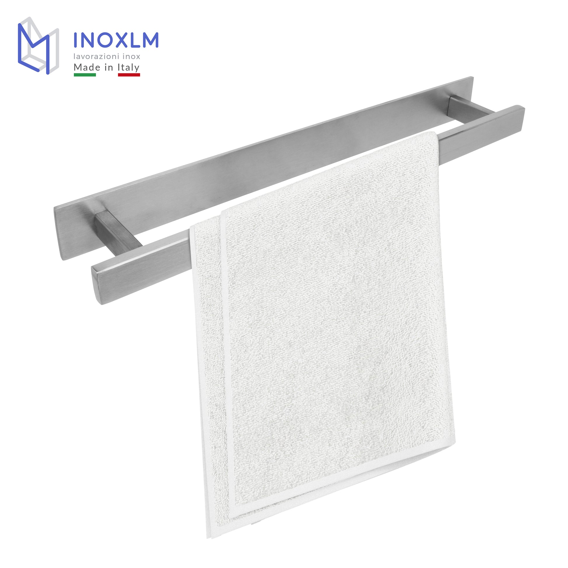 Porta Asciugamani Dritto Da Muro 30 Cm In Acciaio Cromo Serie Easy - Foto 4