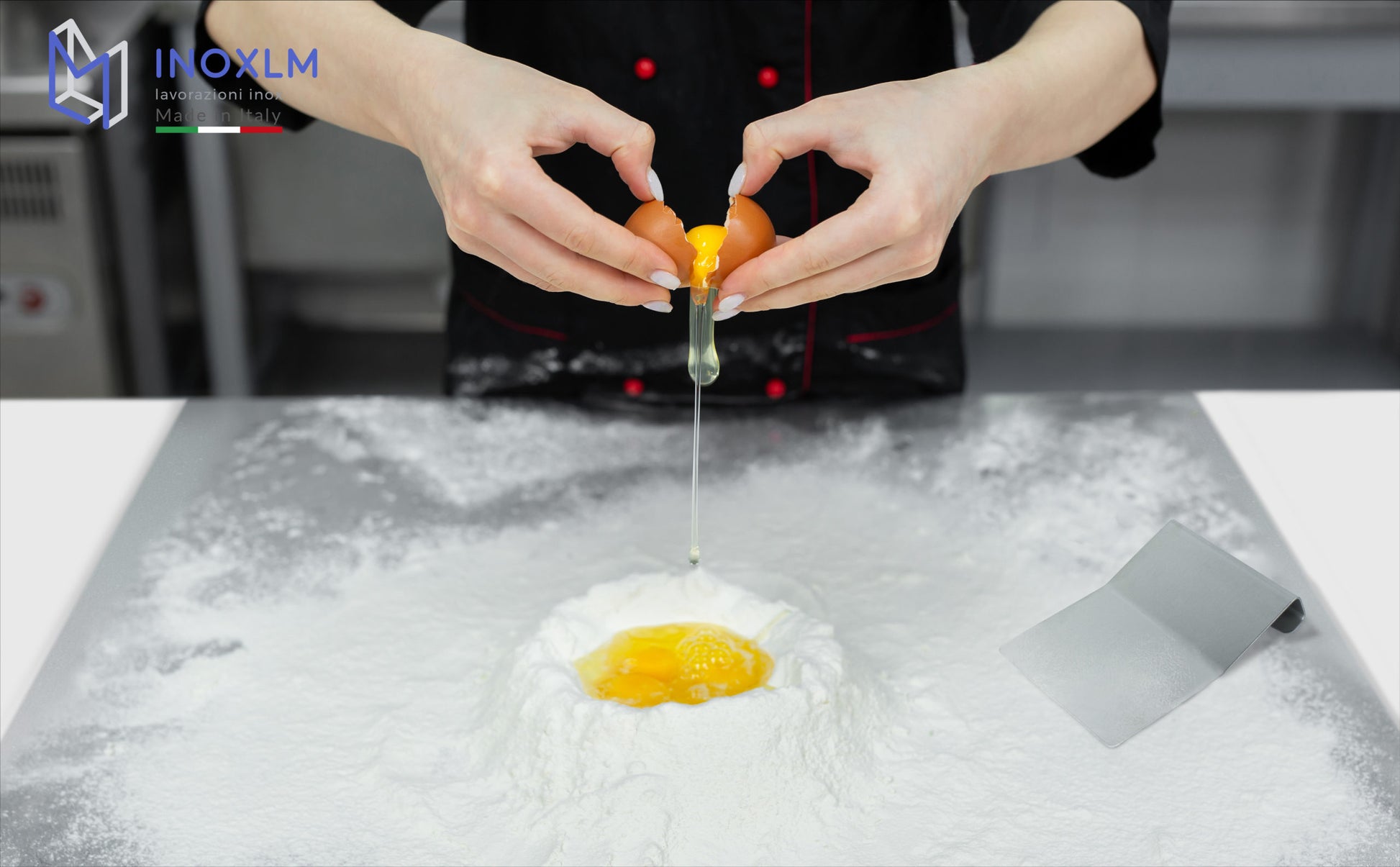 Set 3 Pezzi Spianatoia Acciaio Inox - Tagliere, Tarocco E Mattarello Made In Italy - Foto 5