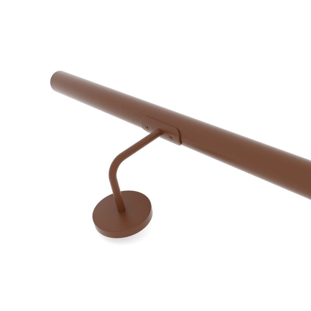 Round handrail Ø 33.7 mm in painted Corten steel