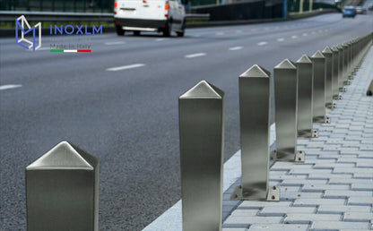 Stainless steel bollard section 80 x 80 