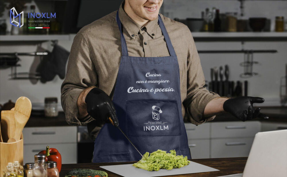 Apron, Pot Holder and Glove In The Kitchen with Inoxlm