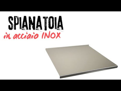 Tagliere/Spianatoia in acciaio inox con Piega, modello Acquario