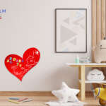 Mockup wall in the children's room,living room interior on wall white color background.3D rendering